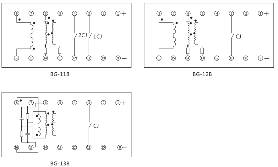 BG-11B內部接線及外引接線圖 BG-11B內部接線及外引接線圖