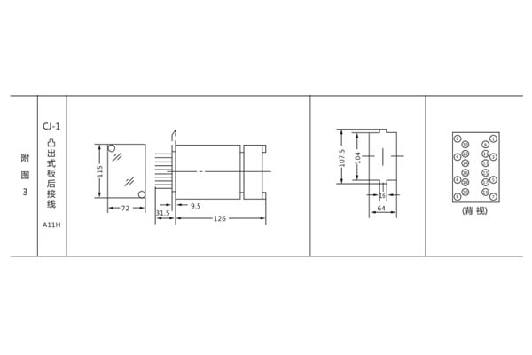 JCJ-A開(kāi)孔尺寸圖 JCJ-A開(kāi)孔尺寸圖